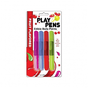 Play Pens Edible Body Paint Brushes 4 Delicious Flavors