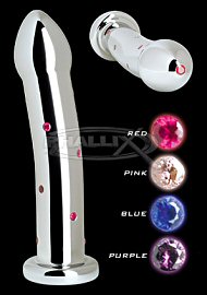 Jewelled Chrome Alloy G-Spot Dildo (pink) (44541.0)